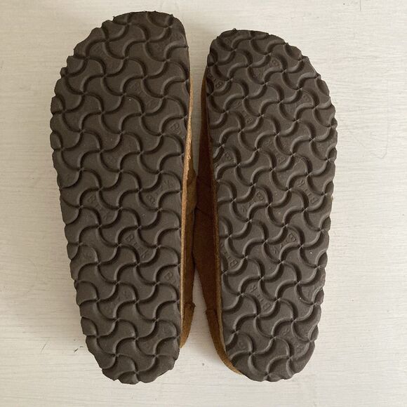 Birkenstock Tan Suede Clogs with Buckle - Picture 11 of 11